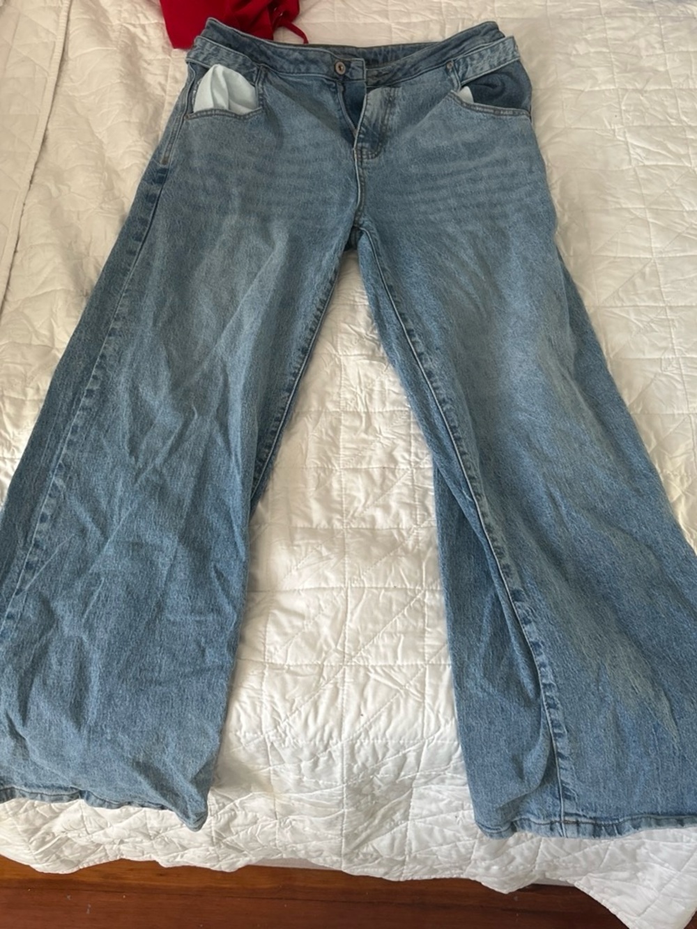 Bar III Light Blue Wide-Leg Denim Jeans